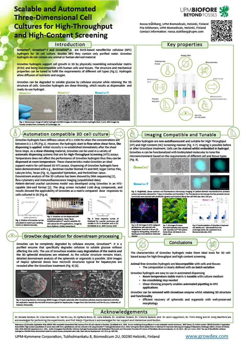 Scalable and Automated Three-Dimensional Cell Cultures for High-Throughput and High-Content Screening